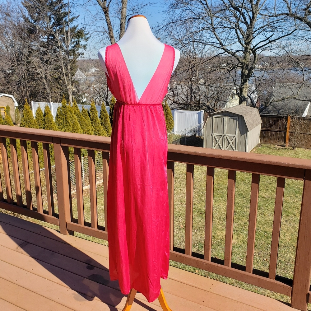 VINTAGE Pinup Nightgown Negligee Lingerie Balletcore Pink… - Picture 6 of 15